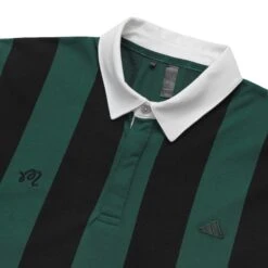 Malbon X Adidas Go-To Long Sleeve Rugby Polo Shirt -Golf Equipment Shop IQ2972 GREEN 2