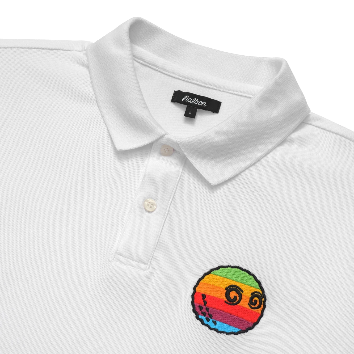 Malbon X Beams Rainbow Short Sleeve Polo 3 Malbon X Beams Rainbow Short Sleeve Polo - Image 3