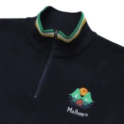 Montegro Knit Quarter Zip -Golf Equipment Shop M8205Navy2