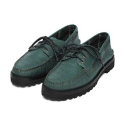 Malbon X Sperry Vibram Lug 3-Eye (MENS) 13 Malbon X Sperry Vibram Lug 3-Eye (MENS) -Golf Equipment Shop MalbonxSperry3EyeCrocBoatShoeGreen6