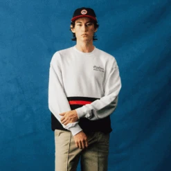 MALBON X PTM CREWNECK SWEATSHIRT -Golf Equipment Shop whitecrew4